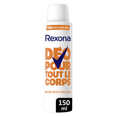 Déodorant pour tout le corps fraîcheur agrumes spray 72h REXONA 150ml
