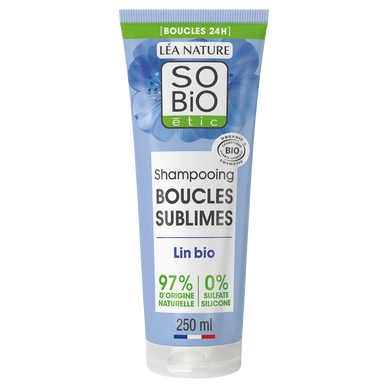 Shampooing boucles sublimes, lin bio vitamine F SO'BIO 250ml