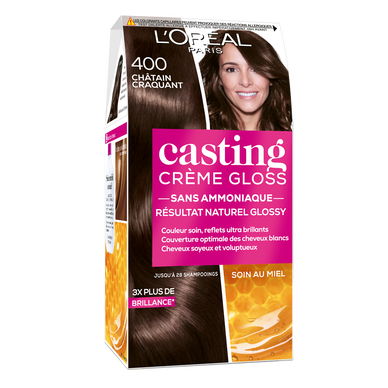 Coloration cheveux n°400 châtain casting crème gloss L'ORÉAL PARIS