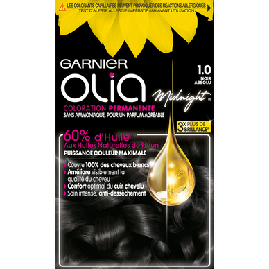 Coloration cheveux n°1.0 noir absolu sans ammoniaque olia GARNIER