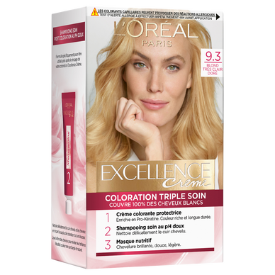 Coloration cheveux n°9-3 blond très clair doré permanente L'ORÉAL PARIS
