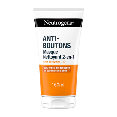 Gel nettoyant masque 2 en 1 anti bouton peaux acnéiques NEUTROGENA - tube 150 ml