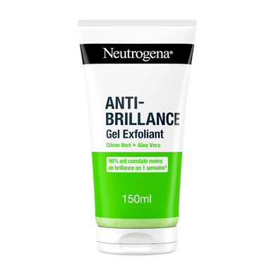 Gel exfoliant anti brillance peaux grasses citron vert aloe vera NEUTROGENA - tube 150 ml