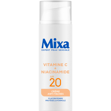 Crème visage anti-tâches vitamine c et niacinamide MIXA - flacon 50ml