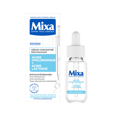 Sérum visage concentré réhydratant à l'acide hyaluronique MIXA - flacon 30ml