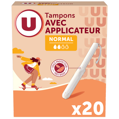 Tampons normal avec applicateur  Boîte de 20