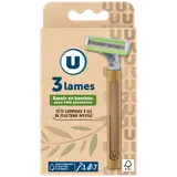 Rasoir hybride 3 lames bambou masculin x8