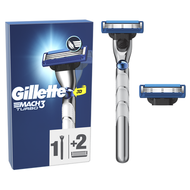 Rasoir mach 3 turbo GILLETTE +2 recharges