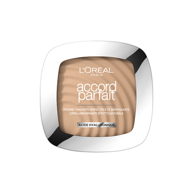Fond de teint poudre accord parfait vanille rosé R2 nu L'OREAL
