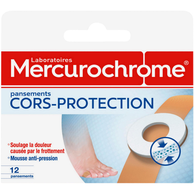 Pansement protection cors MERCUROCHROME x12 unités