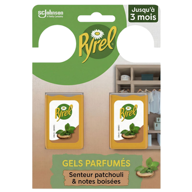 PYREL Gel anti-mites textiles patchoulis & notes boisées x2