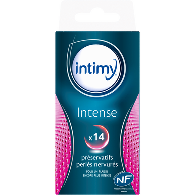 Préservatifs intense lubrifiés INTIMY 14 unités