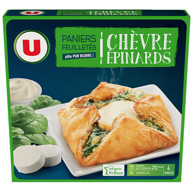 Paniers feuilletés au chèvre épinard - 4X100G