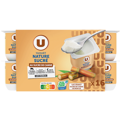 Yaourts nature sucrés  16x125g