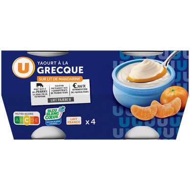 Yaourt à la Grecque sur lit de mandarine - 4x150g