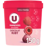 Confiserie glacée Framboises enrobées de chocolat Ruby 150g