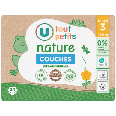 Couches Taille 3 - 4/9kg - x34
