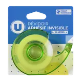 Dévidoir avec rouleau adhésif invisible 19mmx25m