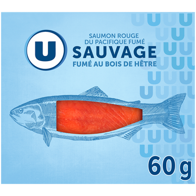 Saumon fumé rouge sauvage du Pacifique,  60g