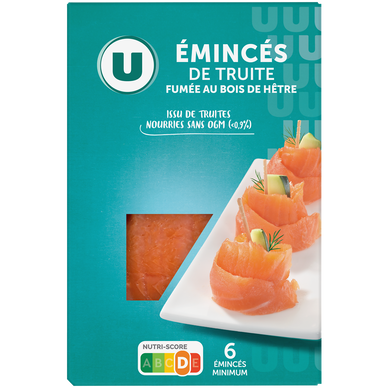 Emincés de truite fumée, 100g