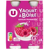 Yaourt à boire sucré saveur framboise  4x180g