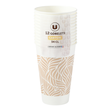 Gobelet en carton 34cl x12