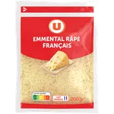 Fromage pasteurisé Emmental français râpé  29%MG, 200g