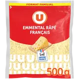 Emmental français au lait pasteurisé rapé  29%MG, zip de 500g