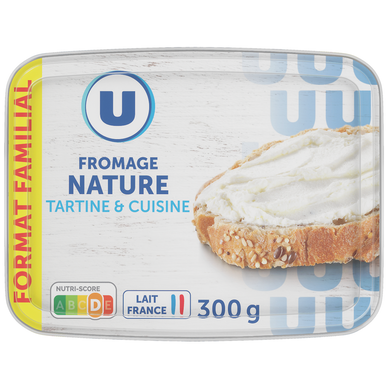 Fromage nature au lait pasteurisé  21,5% de MG, 300g