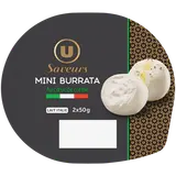 Burrata lait de vache pasteurisé 21%mg U SAVEURS x2 100g