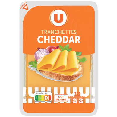 Cheddar au lait pasteurisé, fromage à pâte pressée non cuite  34,70%deMG, 200g