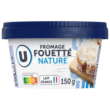 Fromage fouette au lait nature pasteurisé 24%MG 150g