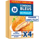 Cordon bleu de poulet,  France, 4 pièces, barquette, 400g