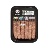 Chipolata sans colorant,  France, 6 pièces, barquette, 330g