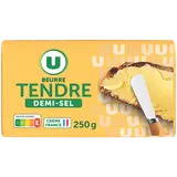 Beurre tendre demi sel 80% de MG, plaquette de 250g