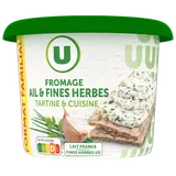 Fromage Ail et Fines Herbes au lait pasteurisé  24% de MG, 250g