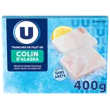 Tranches de filet de colin nature d'Alaska MSC  4x100g