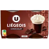 Dessert liégeois chocolat et crème fouettée 4x100g