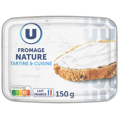 Fromage nature au lait pasteurisé  21,5%mg, 150g