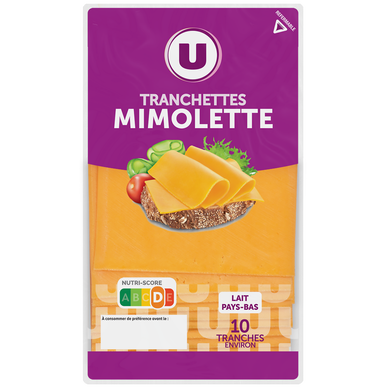 Mimolette Hollandaise au lait pasteurisé 24% - barquette de 10 tranche