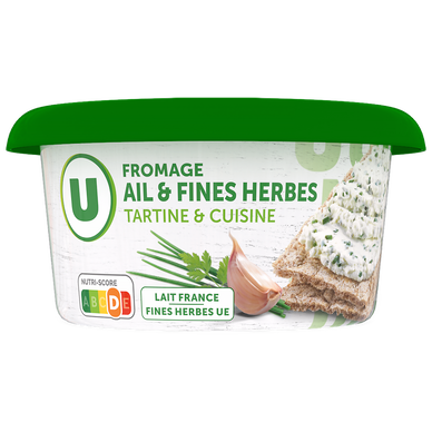 Fromage pasteurisé à tartiner ail et fines herbes  24% de MG, 150g