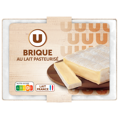 Fromage Brique au lait de vache pasteurisé  32%MG, 200g