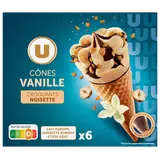Cônes glacés à la vanille  x6
