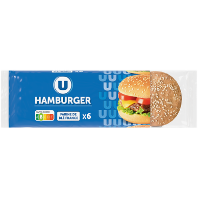 Pains pour hamburger  x6  -  330g
