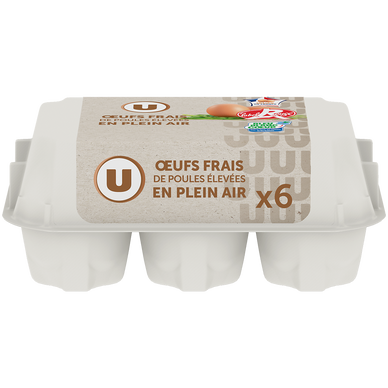 Oeufs Plein Air Label Rouge Bleu Blanc Coeur - Boîte de 6