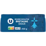 Beurre moulé de Bretagne doux   82% de MG, plaquette de 250g
