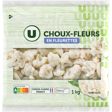 Choux fleurs en fleurettes  sachet de 1kg