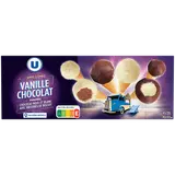 Minis cônes glacés vanille chocolat - x10 175g