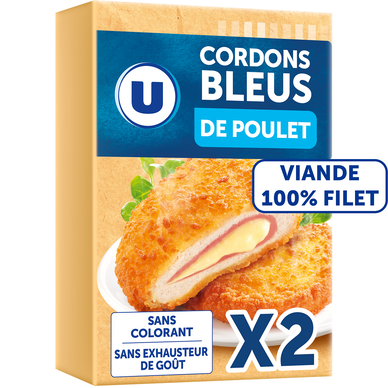 Cordon bleu de poulet,  France, 2 pièces, barquette, 200g
