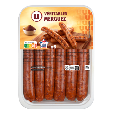 Merguez,  6 pièces, 330g